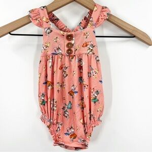 Posh Peanut Betty Henley Ruffled Capsleeve Bubble Romper